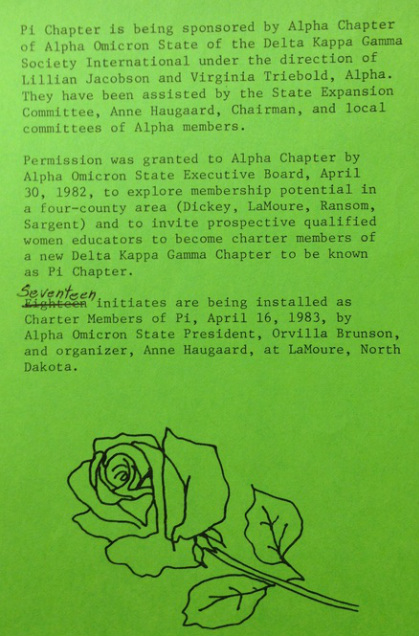 History of Pi Chapter